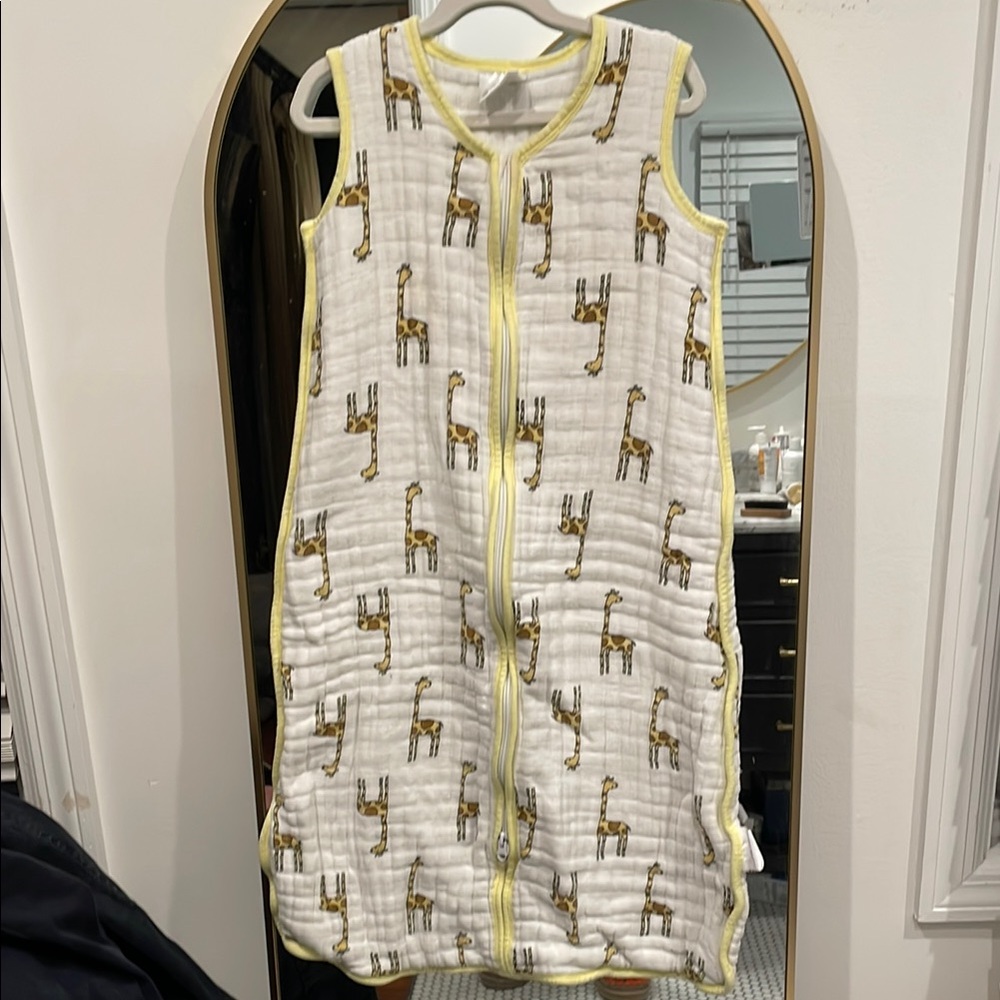 aden + anais Giraffe Print Sleep Sack - White and Yellow